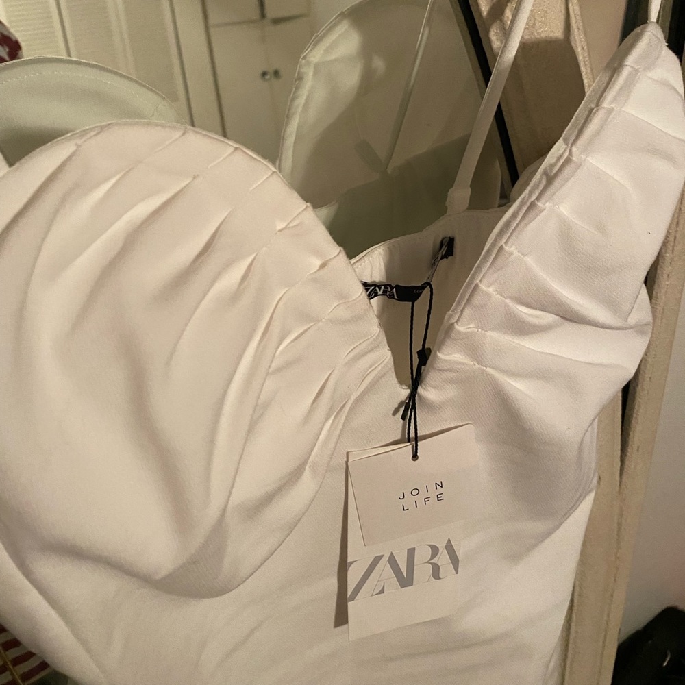 Zara white dress NWT - Picture 5 of 9